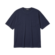 GU x Engineered Garments Dry Kanoko Cross Neck T-Shirt Navy
