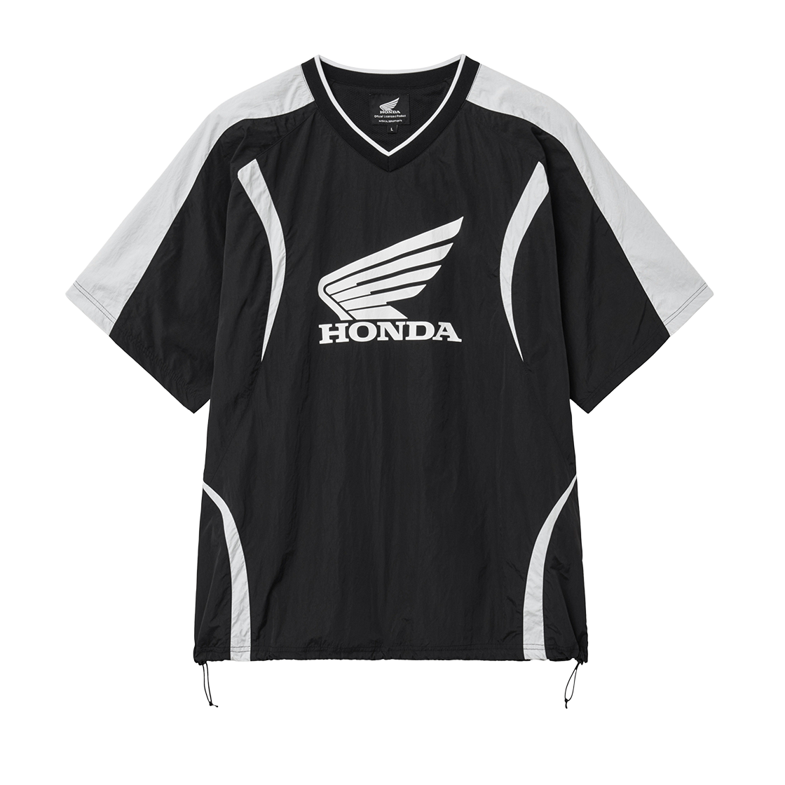 혼다 컬러 블록 반팔 티셔츠 블랙