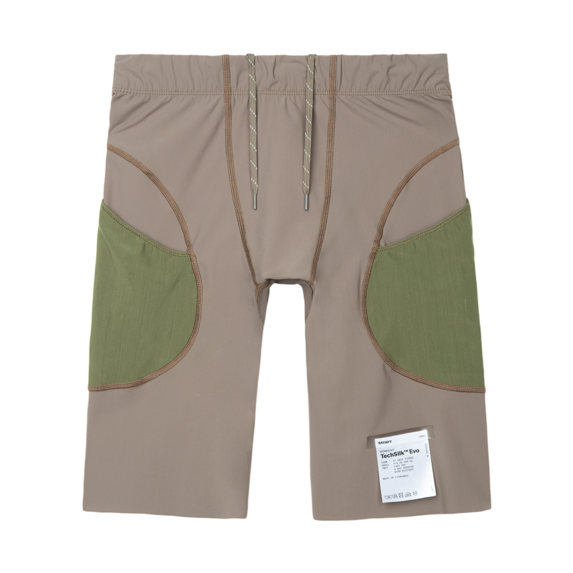 12037-89000 Satisfy Techsilk Evo 9 Inch Half Tights Dark Natural