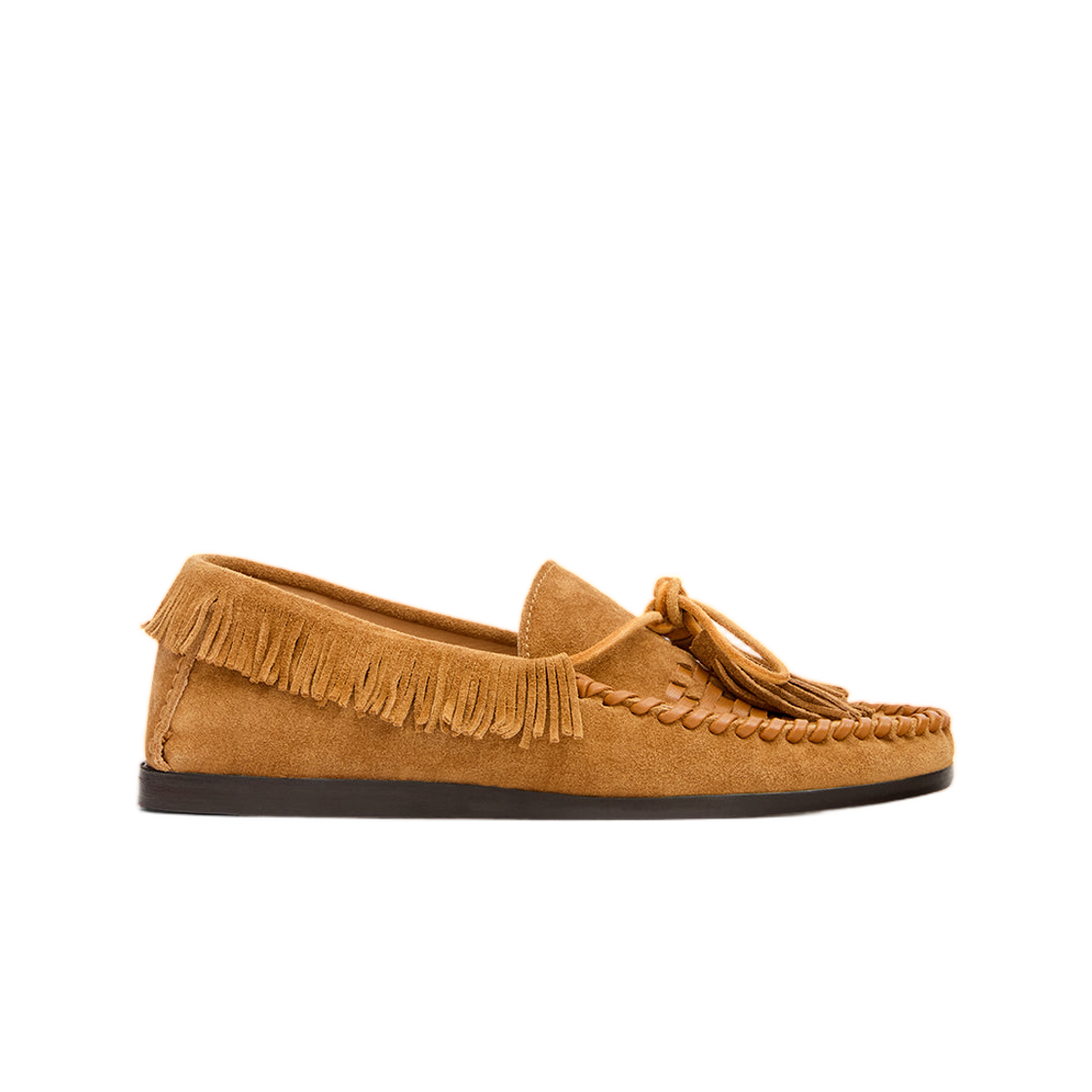 (W) 이자벨 마랑 핏자 프린지 레더 로퍼 꼬냑 - 26SS((W) Isabel Marant Fitza Fringed Leather Loafers Cognac - 26SS) - 1