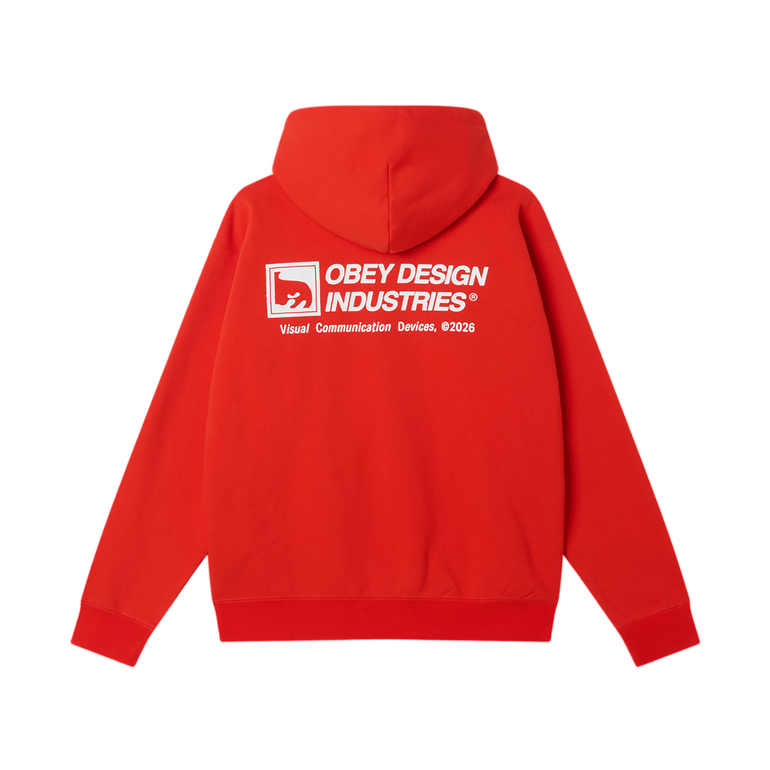 112470268 Obey Design Industries Pullover Fiery Red