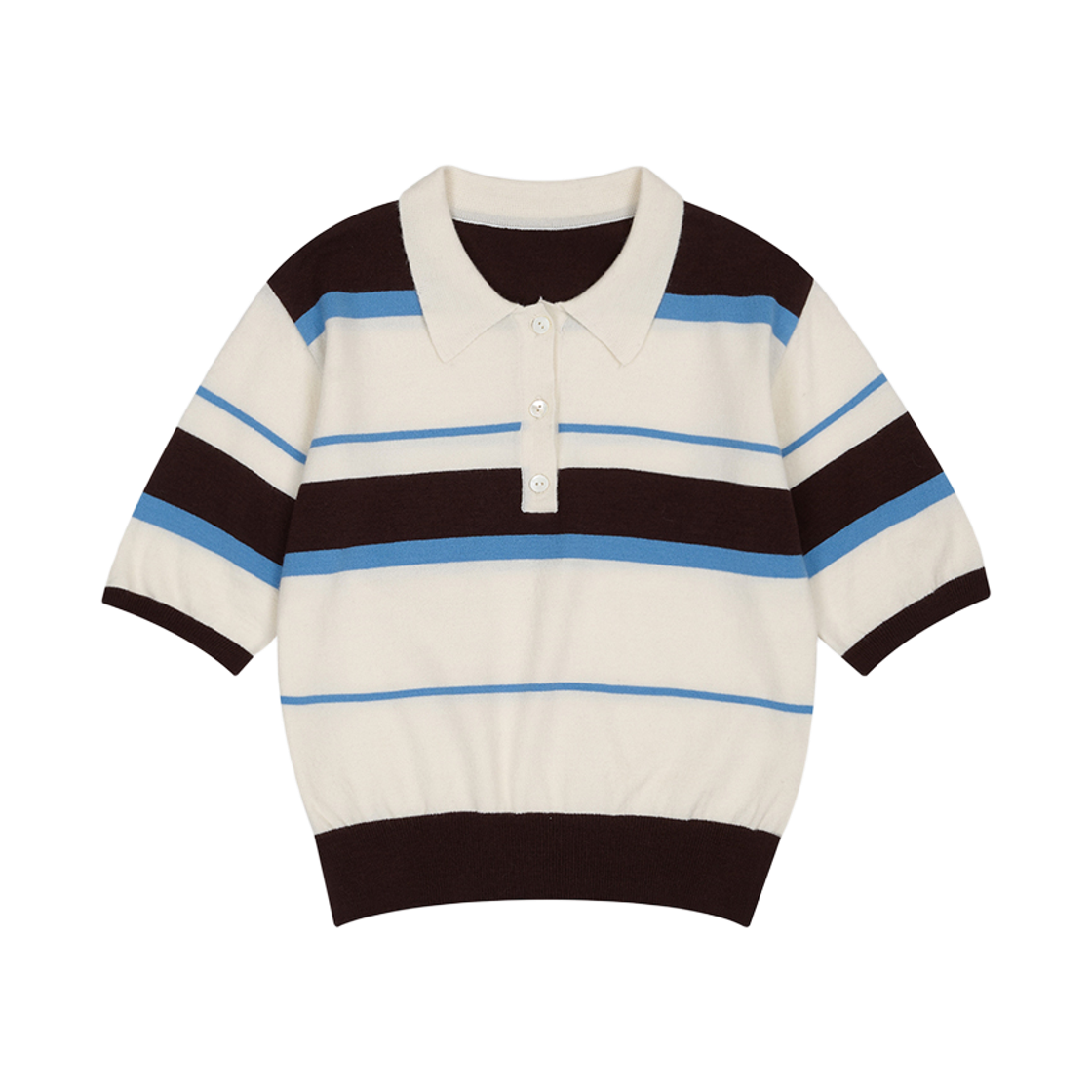 00037 Murmure Tint Stripe Collar Knit