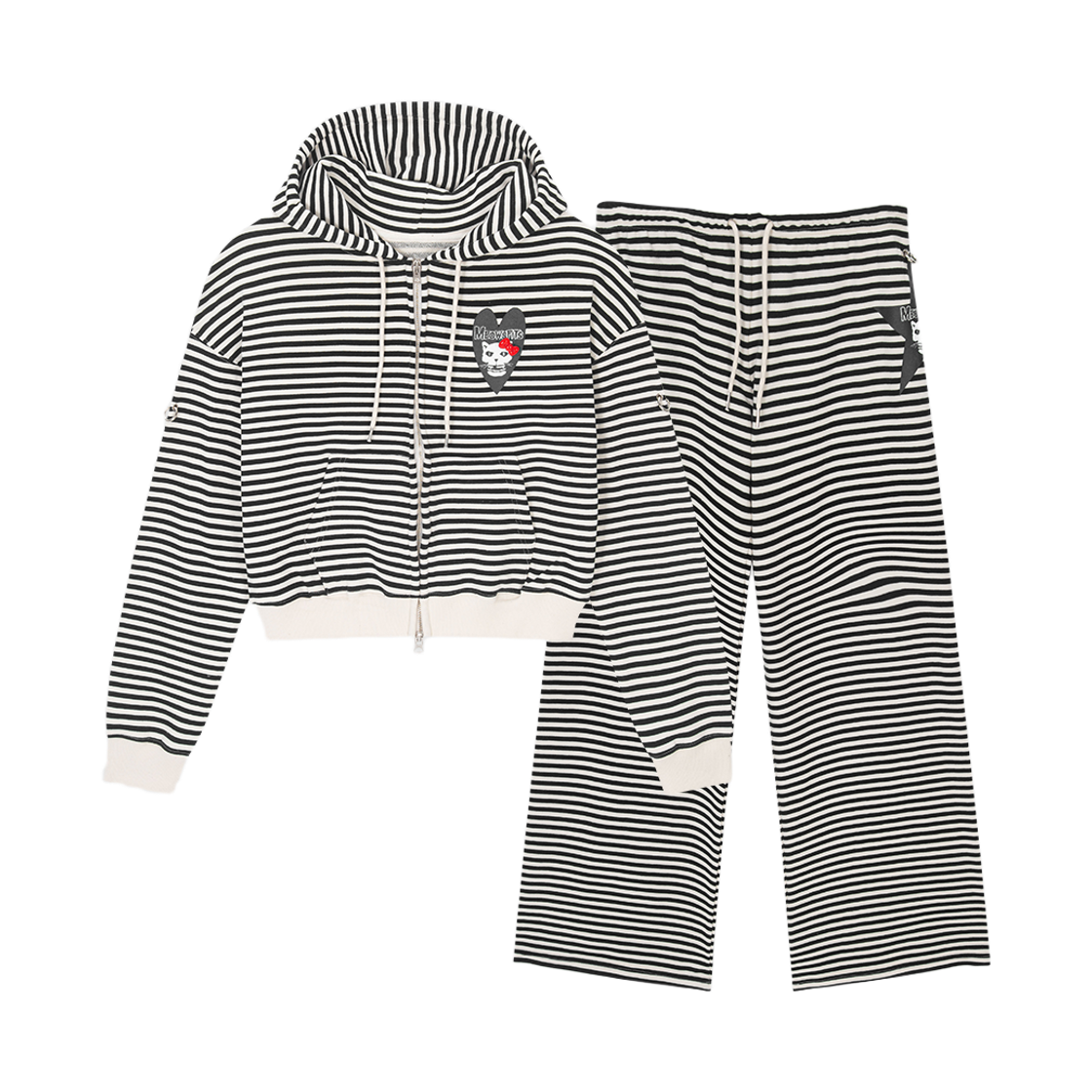 HF26APK002BK HIGHTIDE FRANKIE Meowsfits Hoodie Pants Set Black