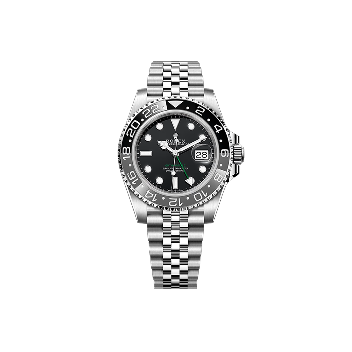 롤렉스 GMT-마스터Ⅱ 40-126710GRNR 블랙 바+도트 쥬빌리 NO.7636(Rolex GMT-Master II 40mm 126710GRNR Black Dial with Dot Jubilee Bracelet NO.7636) - 1