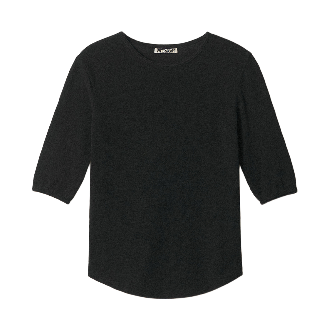 - (W) Aviemuah Essentials Slimfit Half Sleeve T-Shirt Black