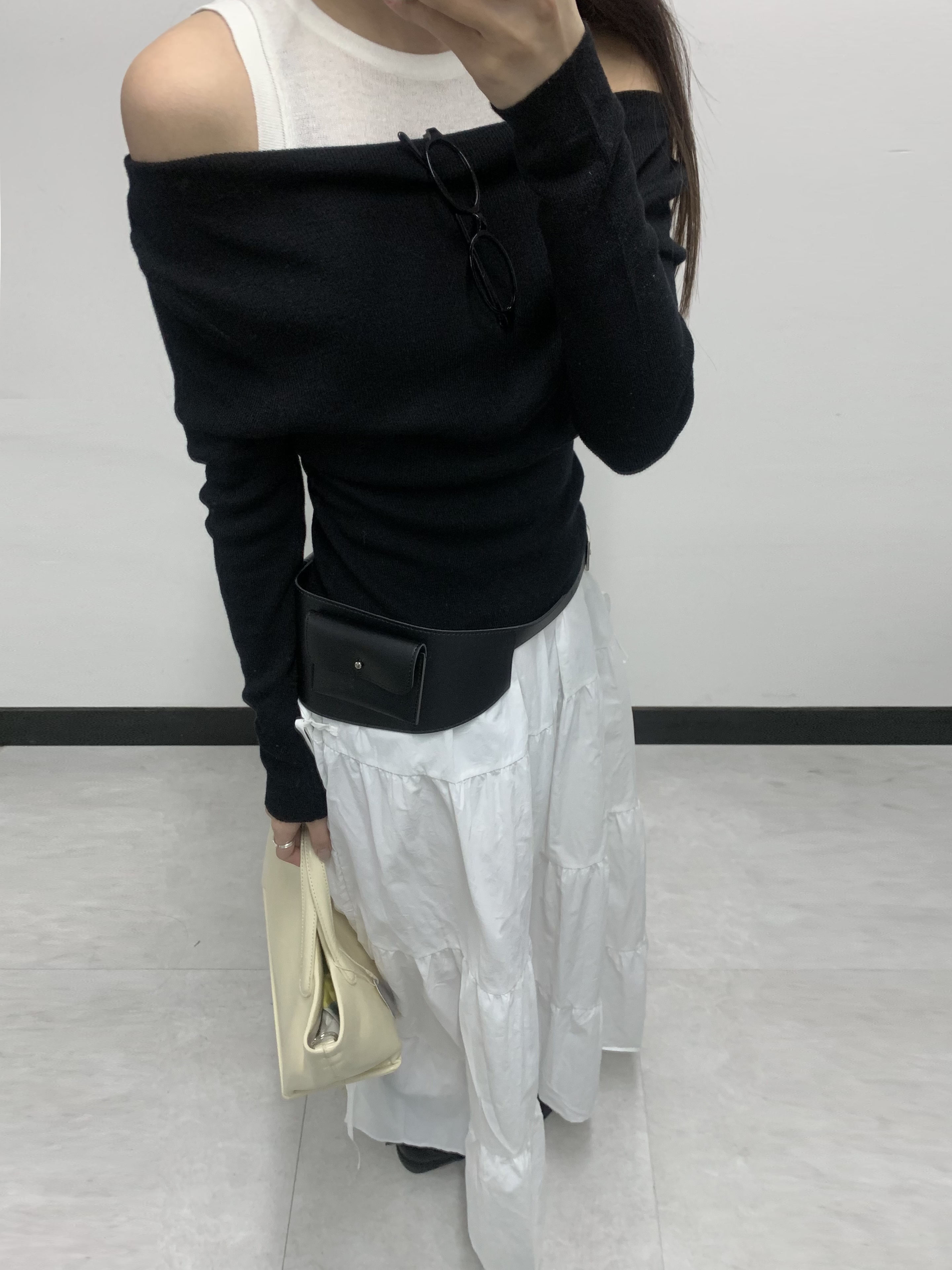 (W) Pandora Tilted Heart Solitaire Ring Sterling Silver Clear, Byweekend Double Baby Ring Silver 착용 스타일 - 3