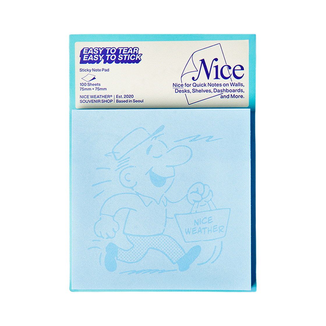 S30346_copy Nice Weather Sticky Note Pad Sky Blue