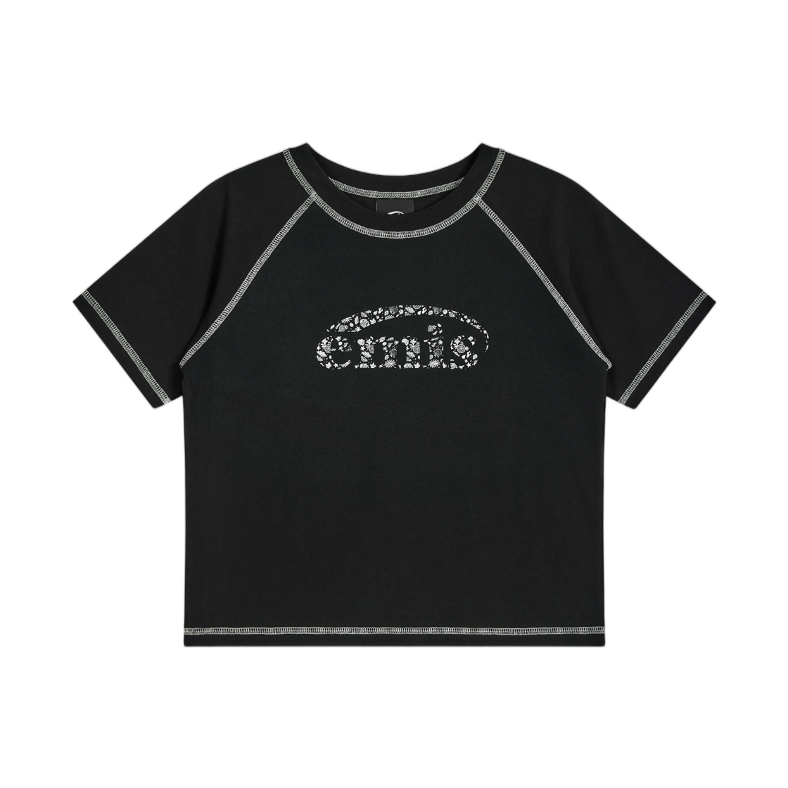 (W) 이미스 코스탈 커버 스티치 티셔츠 블랙((W) Emis Coastal Cover Stitch T-Shirt Black)
