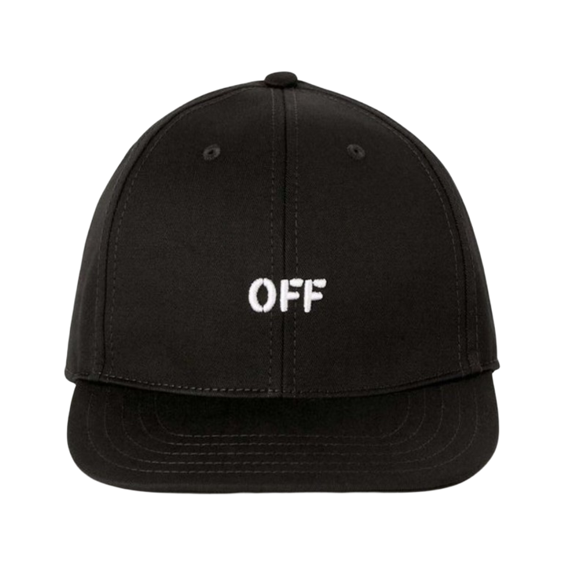 오프화이트 드릴 오프 스탬프 베이스볼 캡 블랙 화이트(Off-White Drill Off Stamp Baseball Cap Black White) - 1