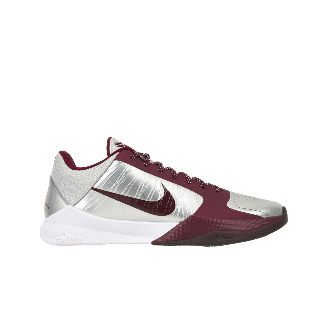 나이키 코비 5 프로트로 로우어 메리온 에이스 어웨이 메탈릭 실버 팀 레드(Nike Kobe 5 Protro Lower Merion Aces Away Metallic Silver Team Red)