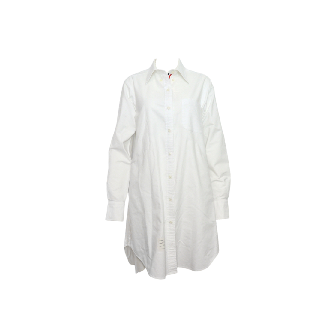 IT3OE92UIOEB Thom Browne White Striped Long Oxford Shirt for Women