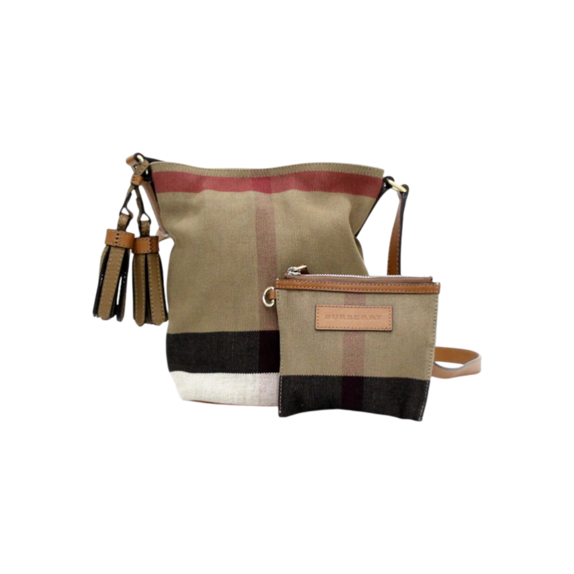 버버리 3982933 캔버스 애쉬비 태슬 버킷 스몰 호보 숄더백 겸 크로스백aa61943(Burberry Ashby Canvas Tassel Small Hobo Bag & Crossbody)