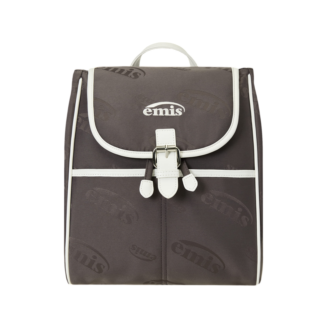 이미스 로고 자카드 백팩 브라운(Emis Logo Jacquard Backpack Brown) - 1