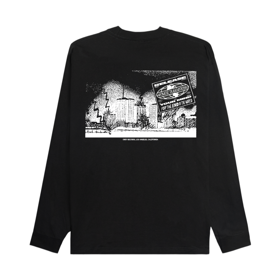 오베이 릴리즈 유어 마인드 클래식 롱슬리브 티셔츠 블랙(Obey Release Your Mind Classic L/S T-Shirt Black)