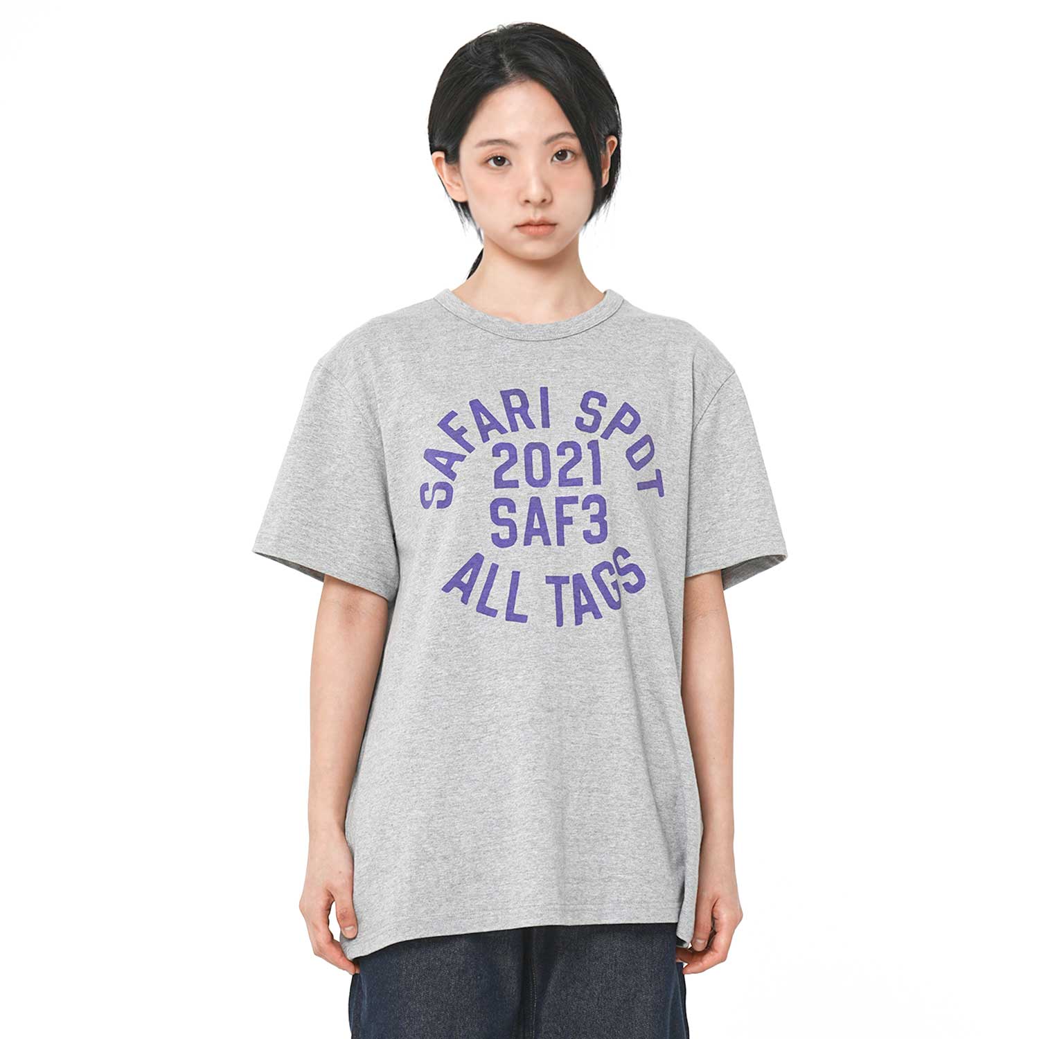 사파리스팟 사프3 스탬프 티셔츠 헤더 그레이(Safarispot Saf3 Stamp T-Shirt Heather Gray) - 3
