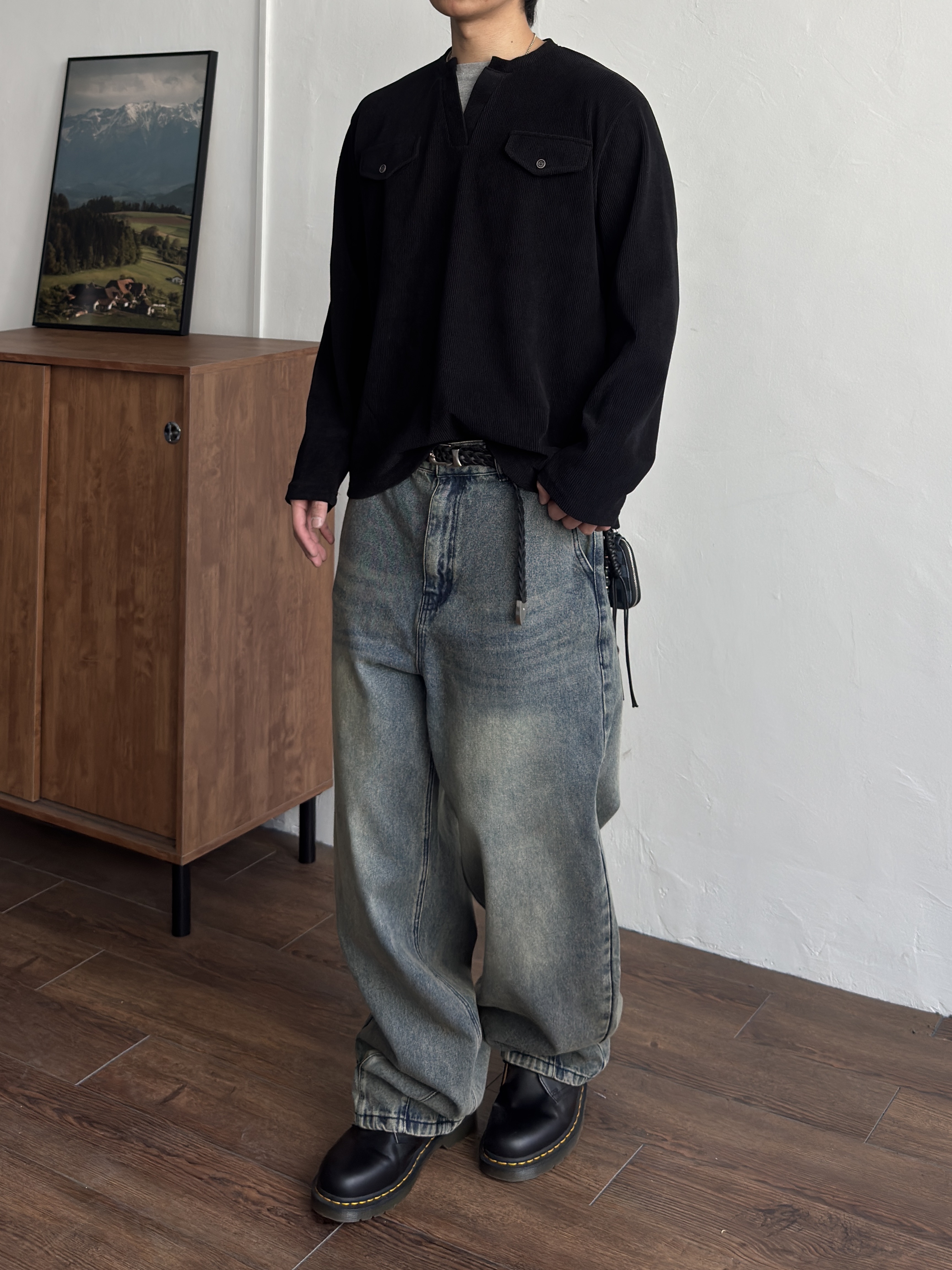 Dr. Martens 1461 Smooth Black 착용 스타일 - 1