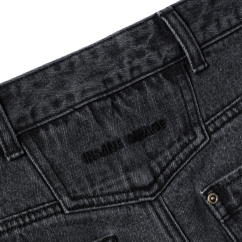 인세인개러지 인세인 워시드 데님 팬츠 - 블랙(INSANE GARAGE Insane Washed Denim Pants_Black) - 5