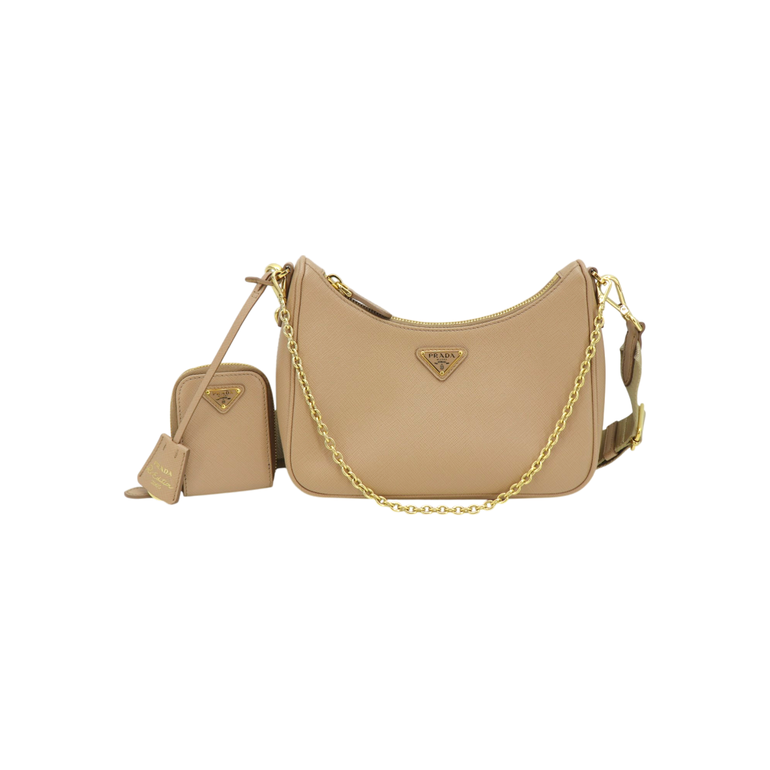 ITUIPRULBOED Prada Saffiano Chain Shoulder Bag 1BH204