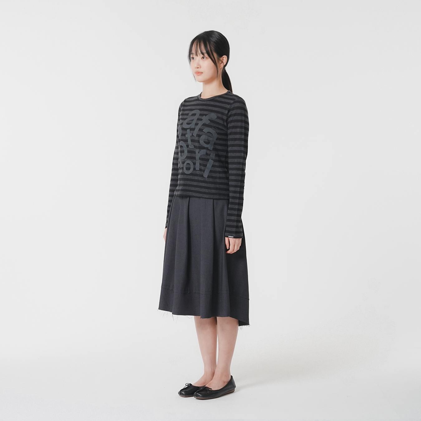 [KREAM 단독] 사파리스팟 우먼 1/2 티켓팅 스트라이프 보더 티 블랙([KREAM 단독] Safarispot Women 1/2 Ticketing Stripe Border Tee Black) - 3