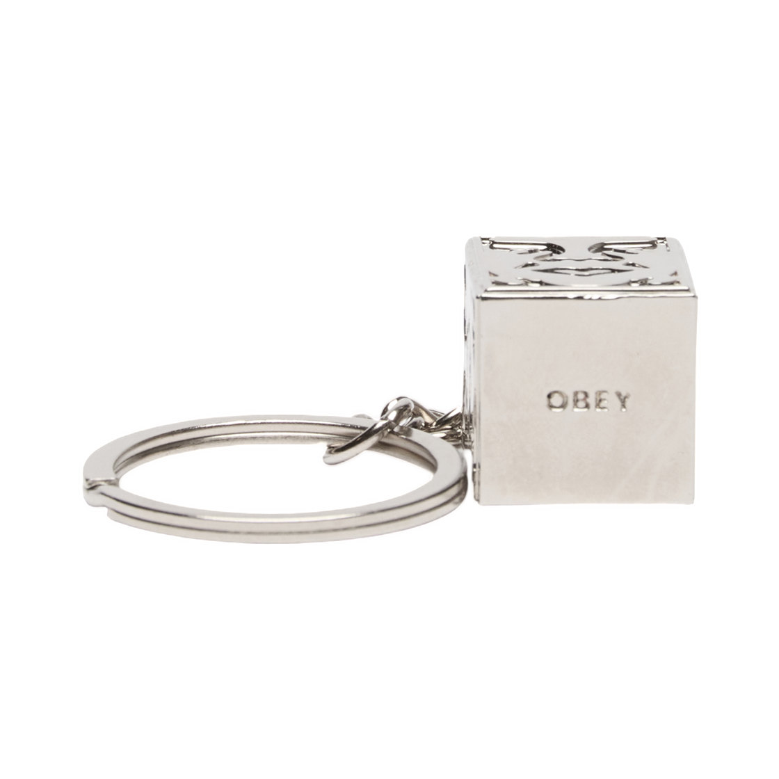 오베이 아이콘 페이스 큐브 키체인 실버(Obey Icon Face Cube Keychain Silver) - 2