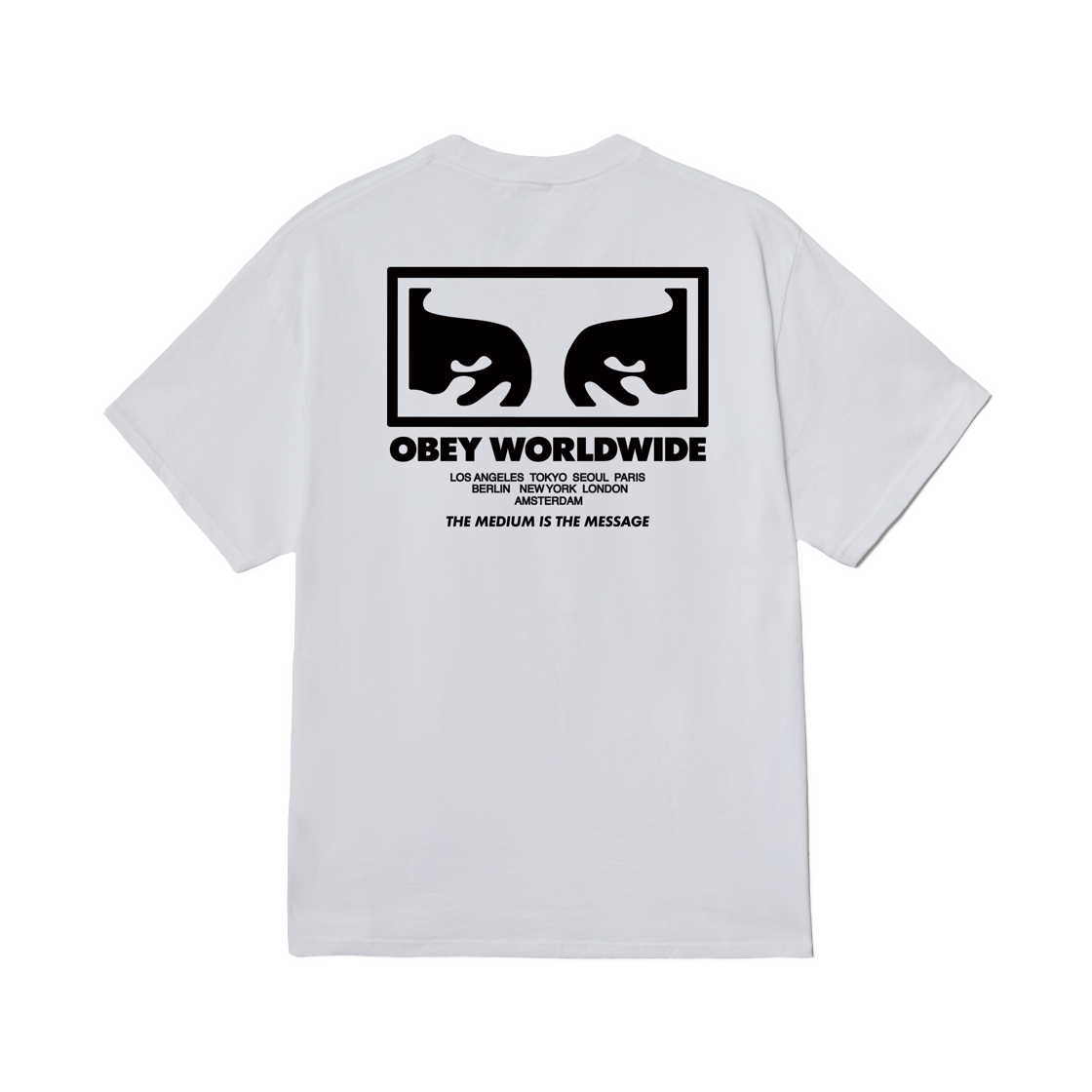오베이 미디움 이즈 메시지 클래식 티셔츠 화이트(Obey The Medium Is The Message Classic T-Shirt White)