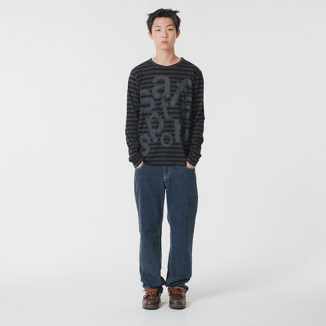 [KREAM 단독] 사파리스팟 티켓팅 스트라이프 보더 티 블랙([KREAM 단독] Safarispot Ticketing Stripe Border Tee Black) - 3