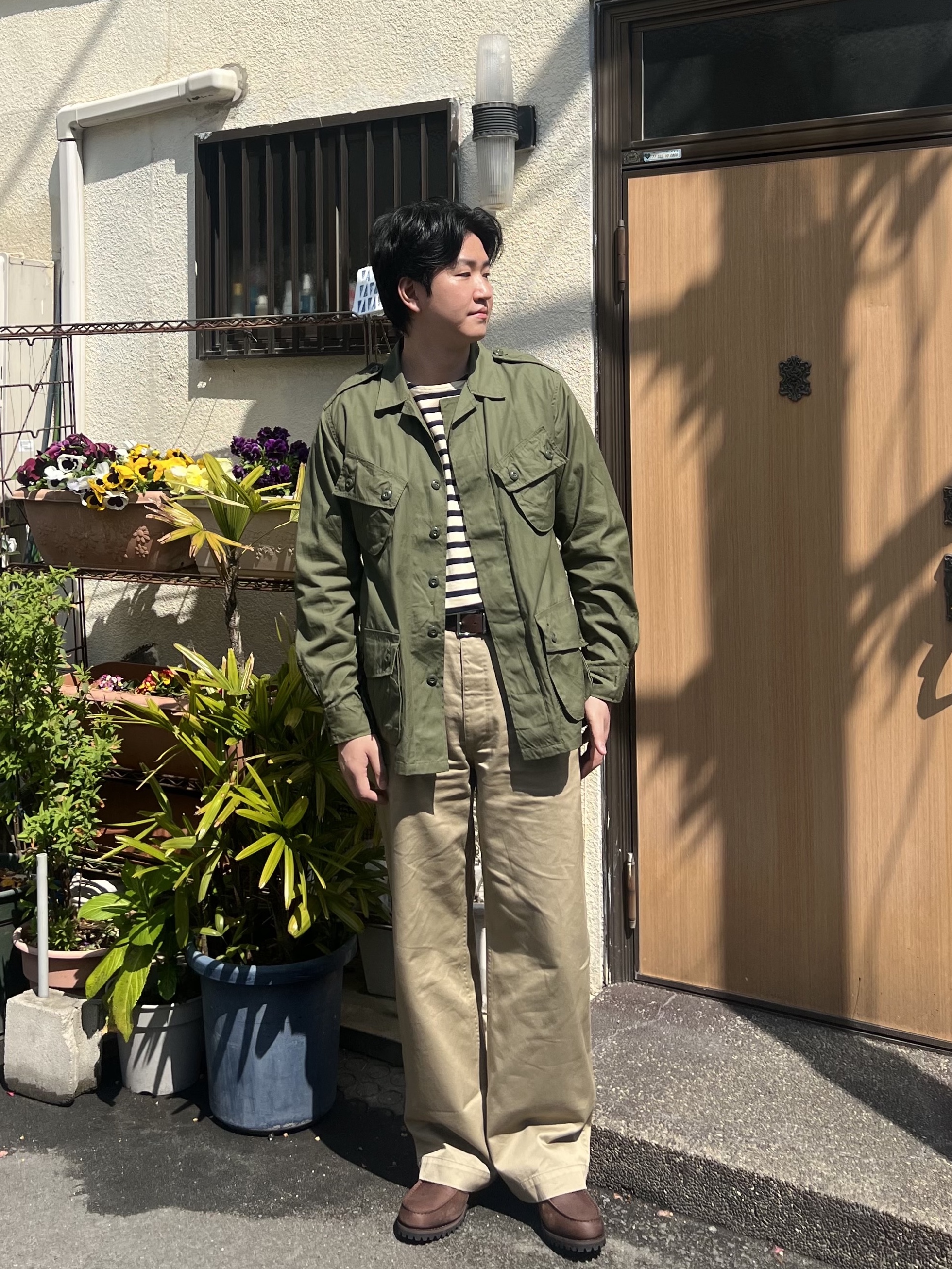 Timberland x Thisisneverthat 3-Eye Authentic Boat Shoes Brown - Wide, Buzz Rickson's Coat Combat Tropical Olive 착용 스타일 - 4