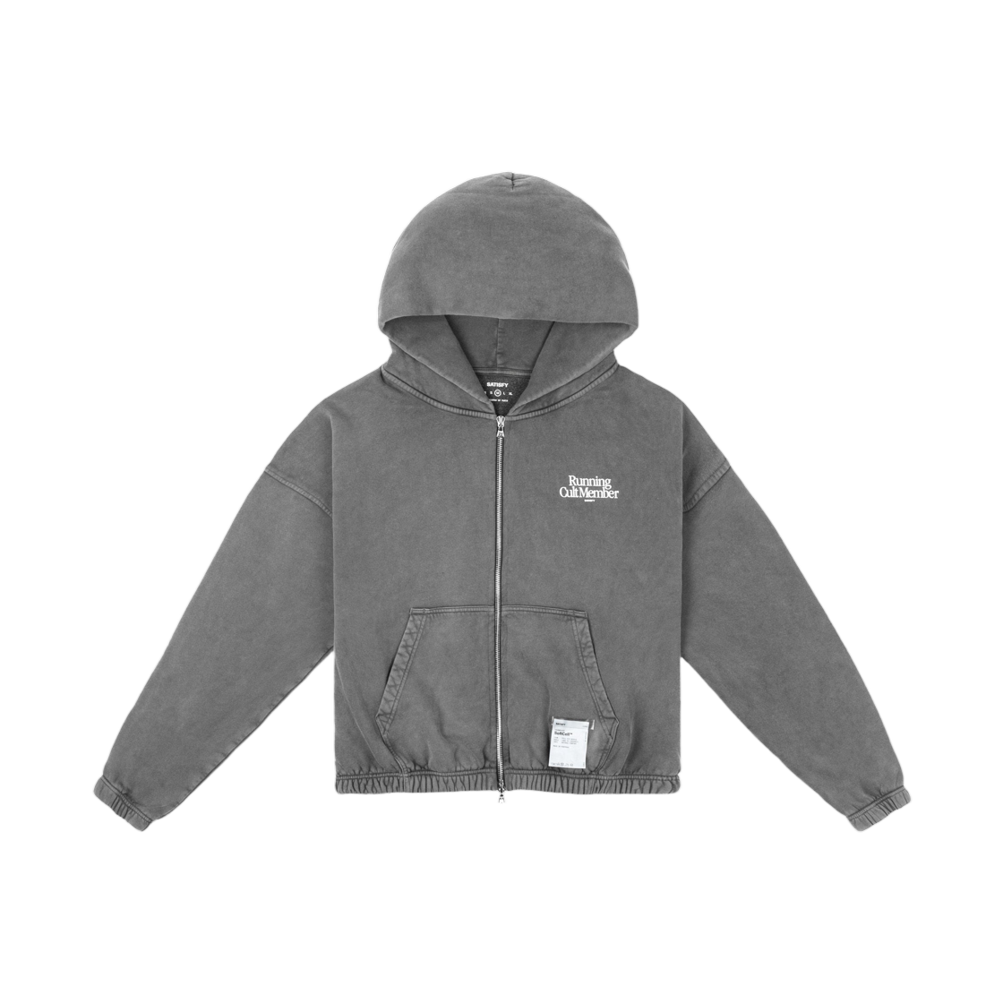 새티스파이 소프트셀 풀 집 후드 에이지드 블랙(Satisfy Softcell  Full Zip Hoodie Aged Black) - 1