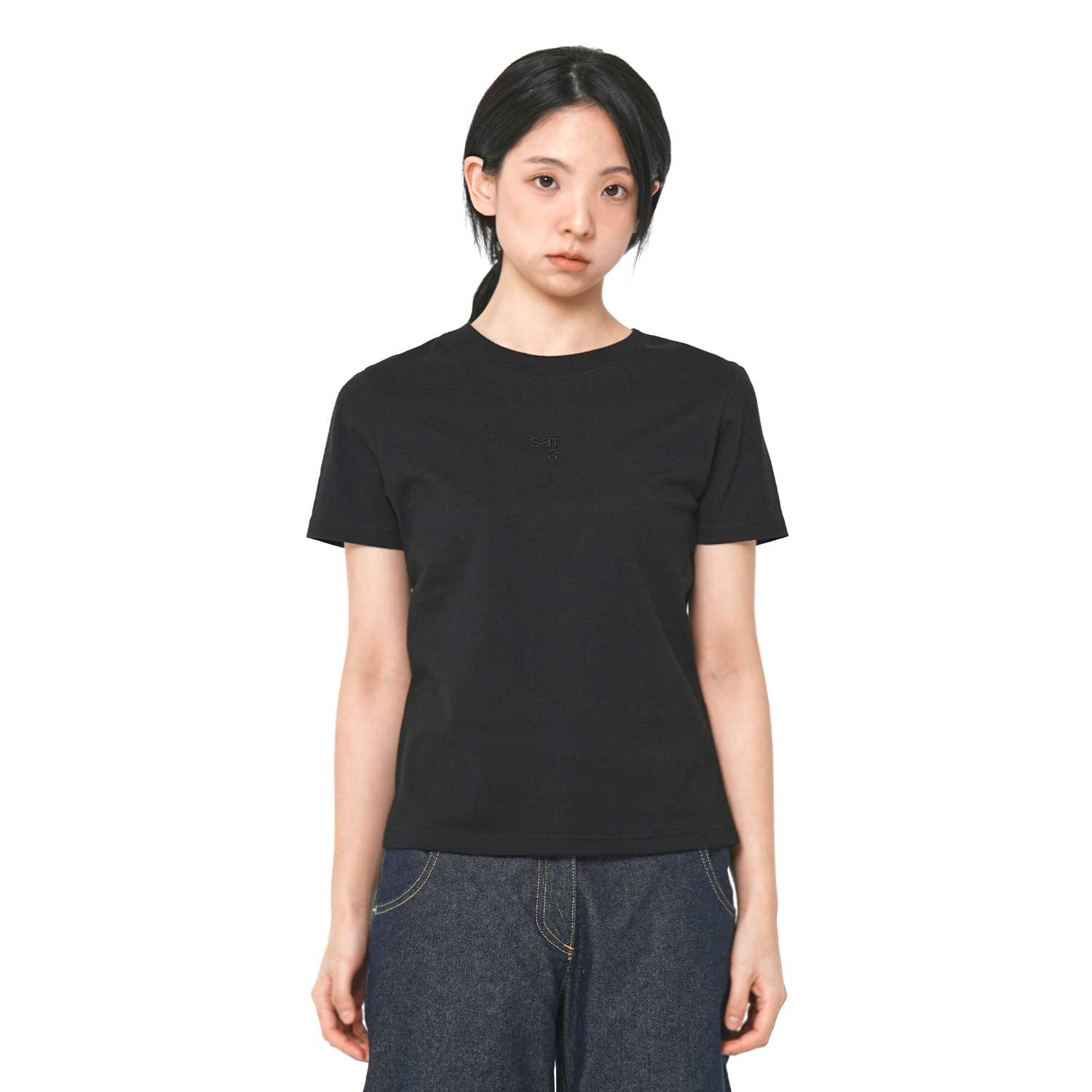 사파리스팟 1/2 베이직 미니 사파리 티셔츠 블랙(Safarispot 1/2 Basic Mini Safari T-Shirt Black) - 3