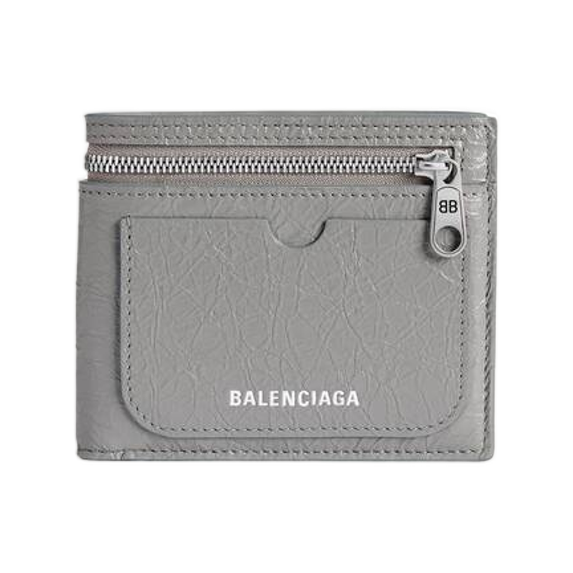8018372AA9Z1108 Balenciaga Superbusy Square Folded Wallet In Balenciaga Grey