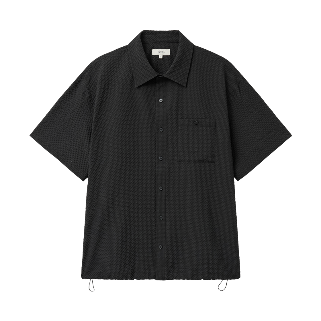 예일 시어서커 체크 스트링 셔츠_블랙(Yale Seersucker Check String Shirt_Black)