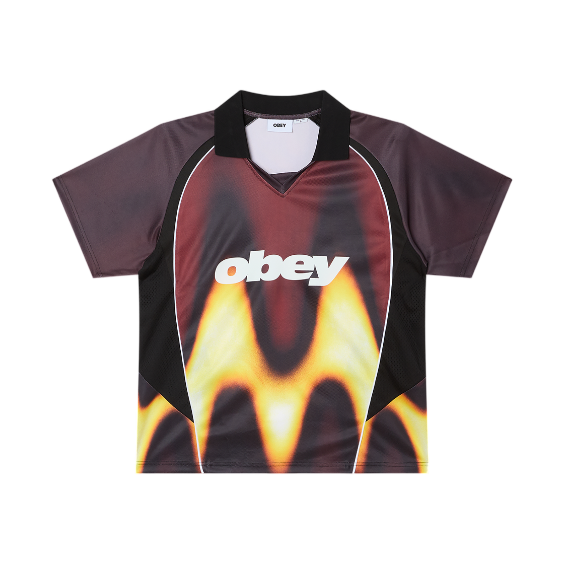 오베이 블러드 사커 저지 번트 레드 멀티(Obey Blurred Soccer Jersey Burnt Red Multi) - 1