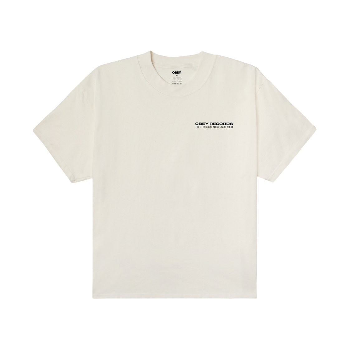 오베이 투 뉴 프렌즈 앤 올드 헤비웨이트 티셔츠 빈티지 화이트(Obey To New Friends and Old Heavyweight T-Shirt Vintage White) - 2