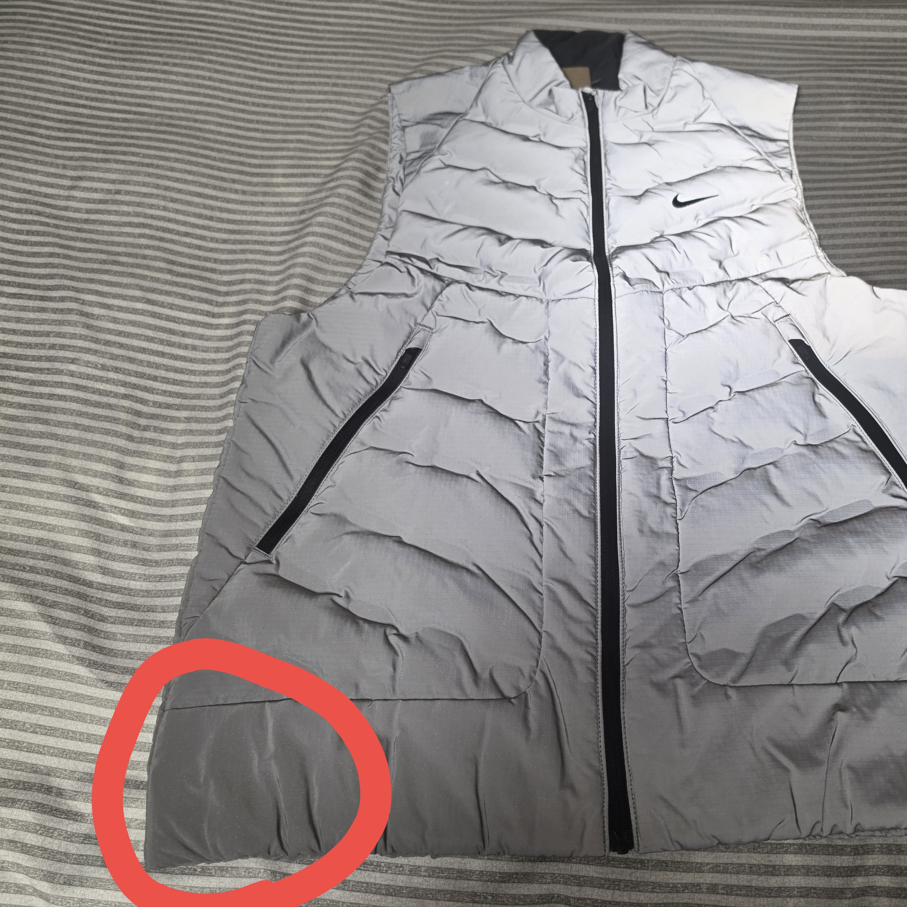 Nike Therma-Fit ADV Running Division Running Vest Reflect Silver - Asia, Nike Therma-Fit ADV Reflective Design Running Vest Reflect Silver - Asia 착용 스타일 - 2
