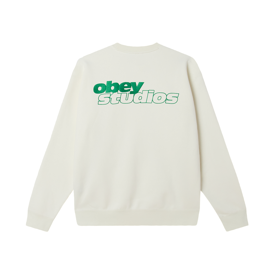 112480173 Obey Tonic Crewneck Off White