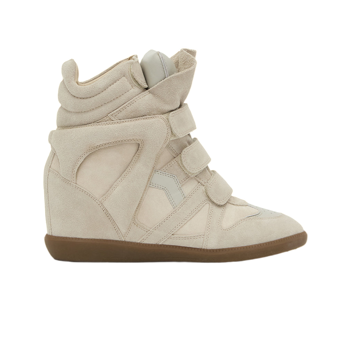 (W) 이자벨 마랑 베켓 레더 웨지 스니커즈 에크루 - 26SS((W) Isabel Marant Bekett Leather Wedge Sneakers Ecru - 26SS)