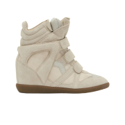 (W) Isabel Marant Bekett Leather Wedge Sneakers Ecru - 26SS