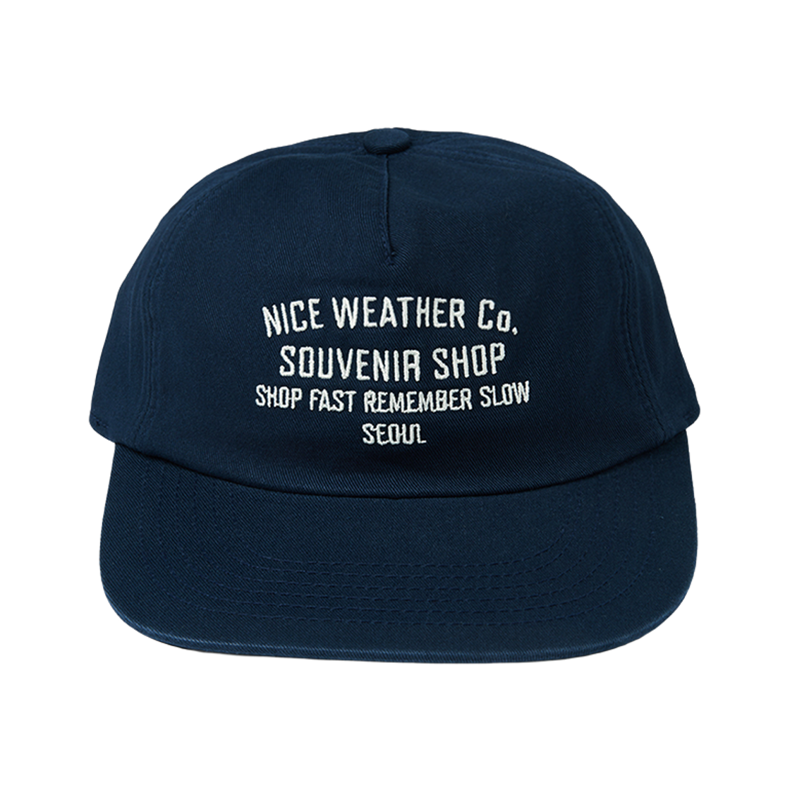 나이스웨더 어패럴 아치 로고 5P 캡 네이비(Nice Weather Apparel Arched Logo 5P Cap Navy)