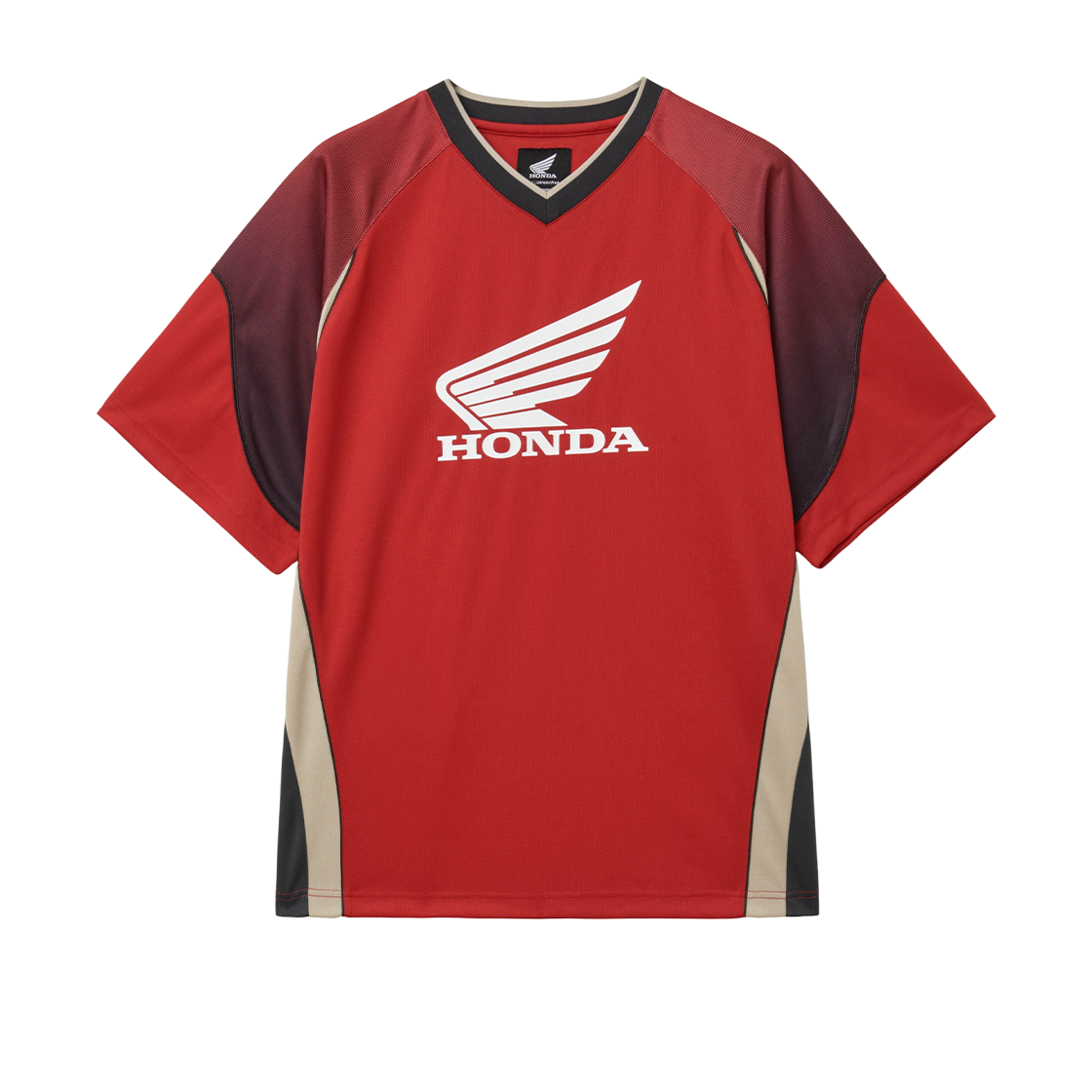 혼다 메쉬 스피드 트랙 반팔 티셔츠 레드