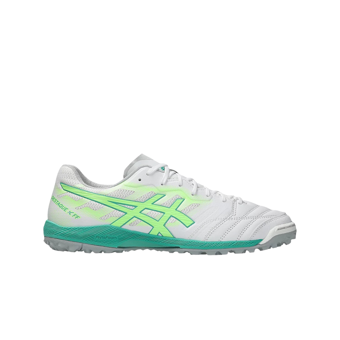 1111A218-102 Asics Destaque K FF TF White Illuminate Green - D Standard
