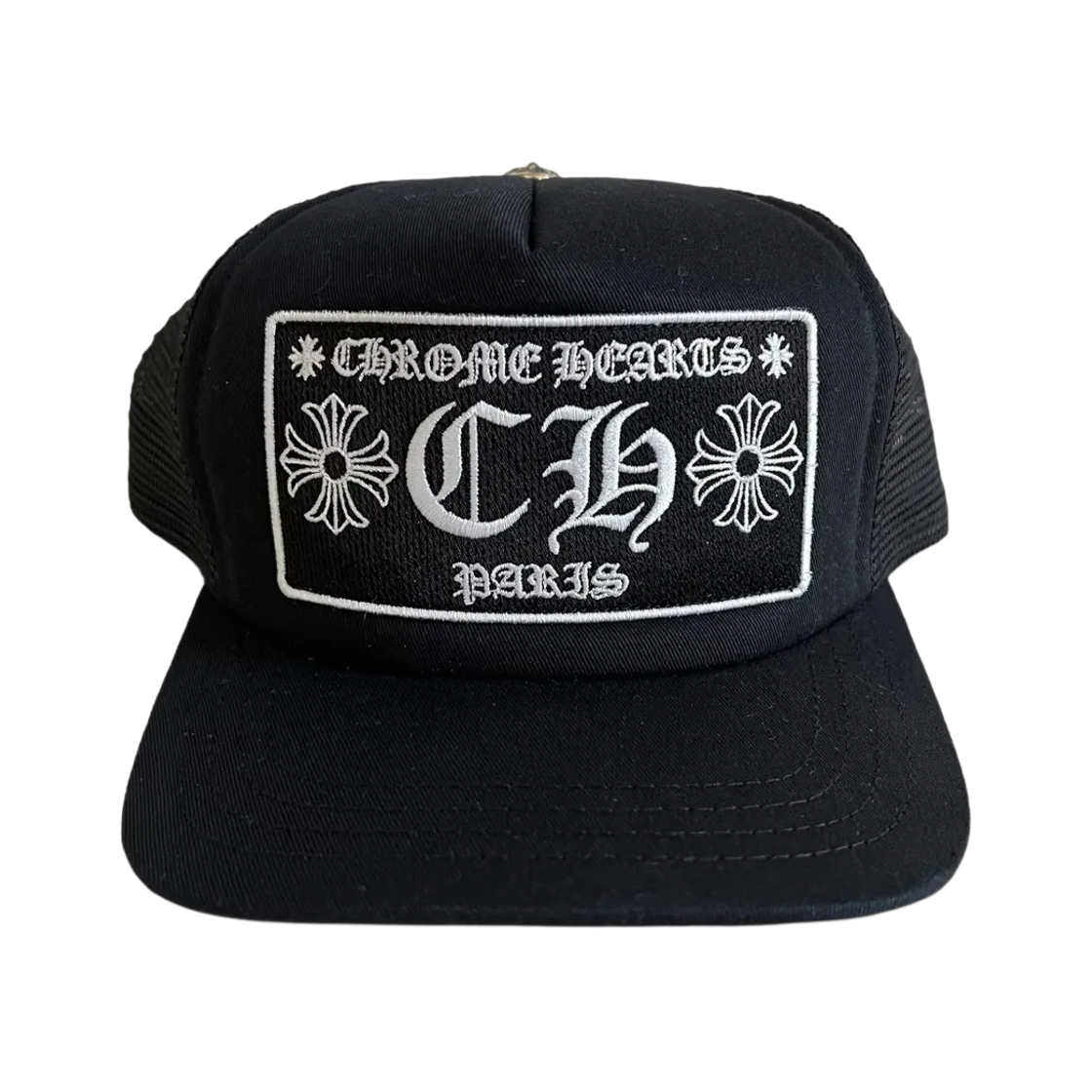 - Chrome Hearts CH Paris Trucker Hat Black
