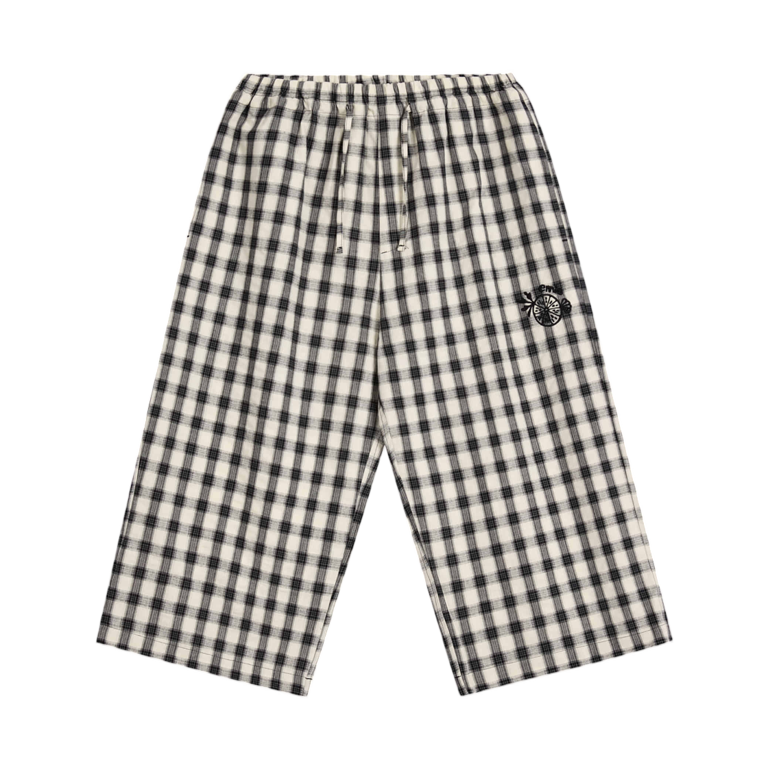 이미스 3/4 라운지 체크 팬츠 아이보리(Emis 3/4 Lounge Check Pants Ivory)