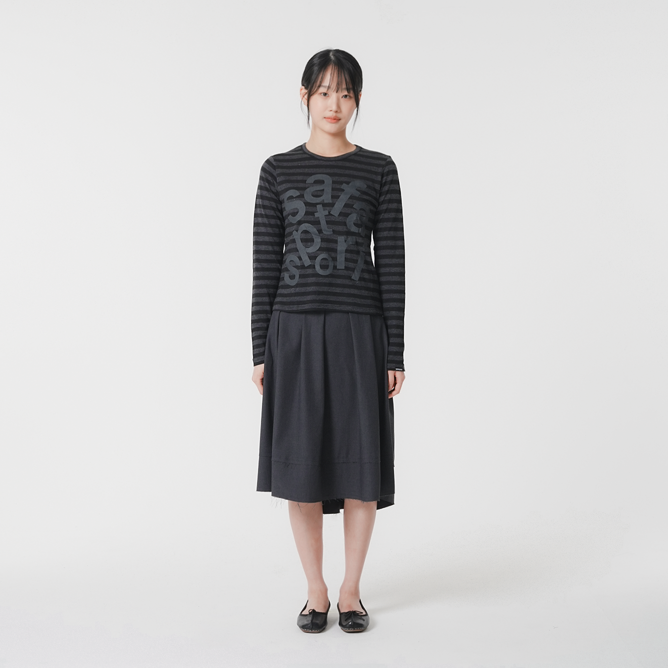 [KREAM 단독] 사파리스팟 우먼 1/2 티켓팅 스트라이프 보더 티 블랙([KREAM 단독] Safarispot Women 1/2 Ticketing Stripe Border Tee Black) - 5