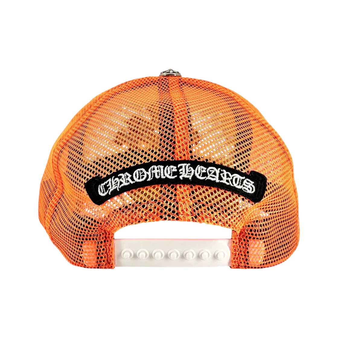 크롬하츠 세메터리 트러커햇 오렌지 화이트 (스크롤 라벨 버전)(Chrome Hearts Cemetery Trucker Hat Orange White (Scroll Label Ver.)) - 2
