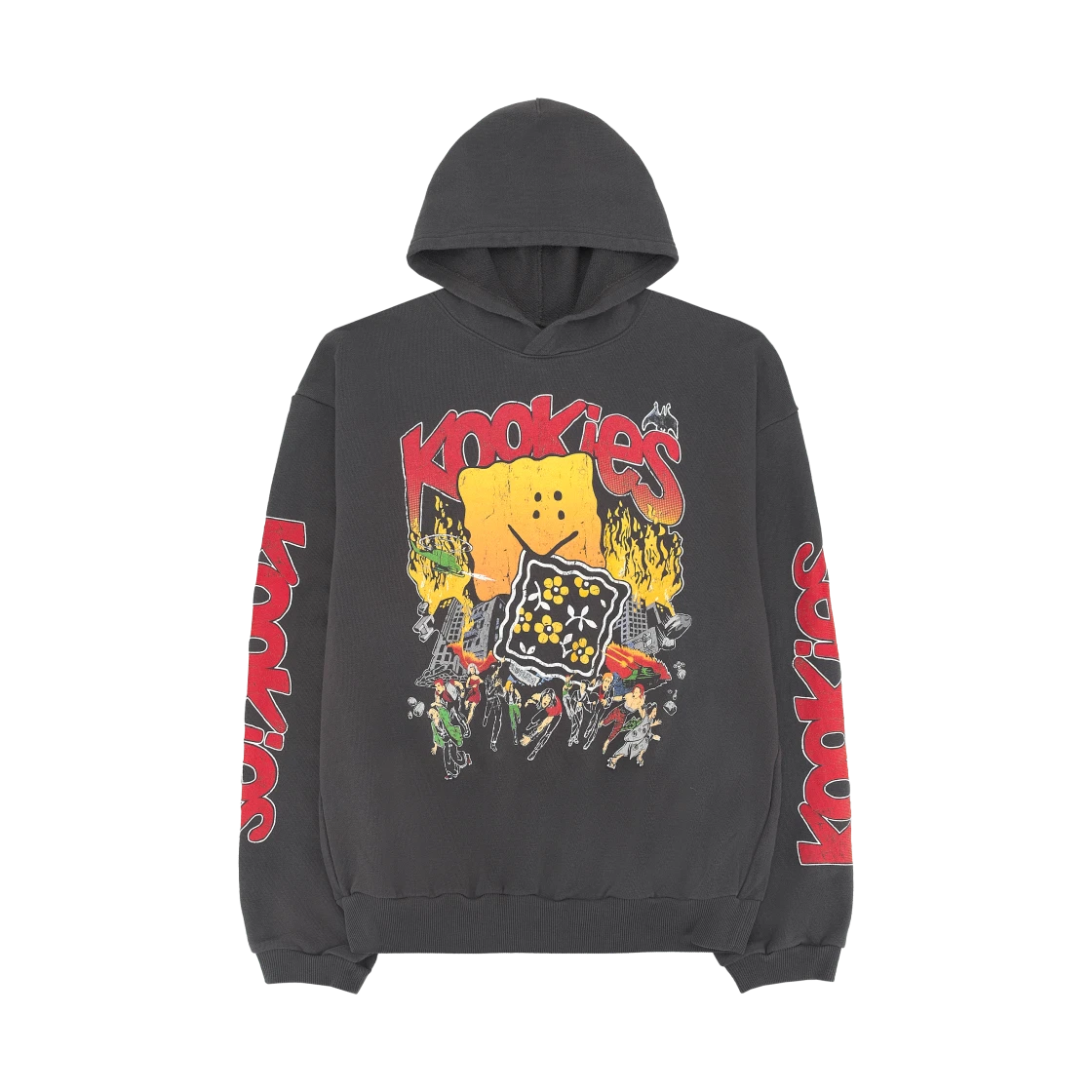 Kapital Kapital Fleece Hooded Sweatshirt Buster Peckish Rainbow Y Pt Ink Black · 3