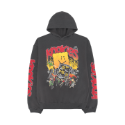 Kapital Fleece Hooded Sweatshirt Buster Peckish Rainbow Y Pt Ink Black