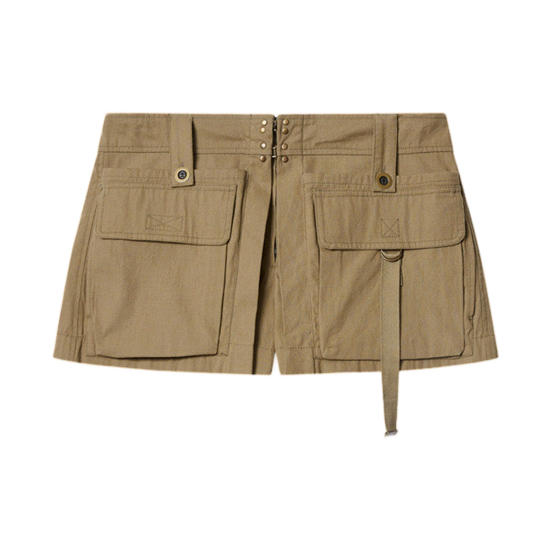 (W) 이자벨 마랑 바르타 코튼 유틸리티 스코트 카키 - 26SS((W) Isabel Marant Barta Cotton Utility Skort Khaki - 26SS)