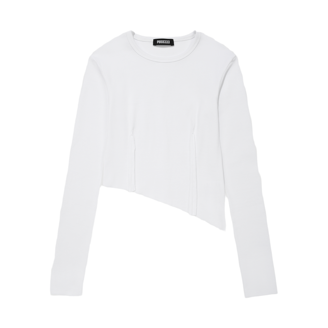 포스333 다이애그널 롱슬리브 화이트(PHOS333 W Diagonal Long Sleeved White)