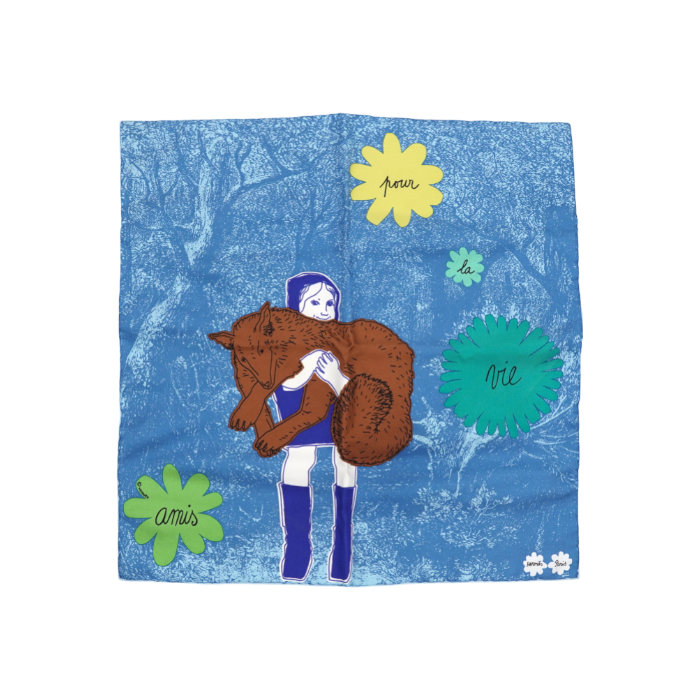 에르메스 멀티컬러 평생의 친구 스퀘어 가브로쉬45 실크 스카프aa61879(Hermes Multicolor Amis pour la Vie Square Gavroche 45 Silk Scarf) - 1