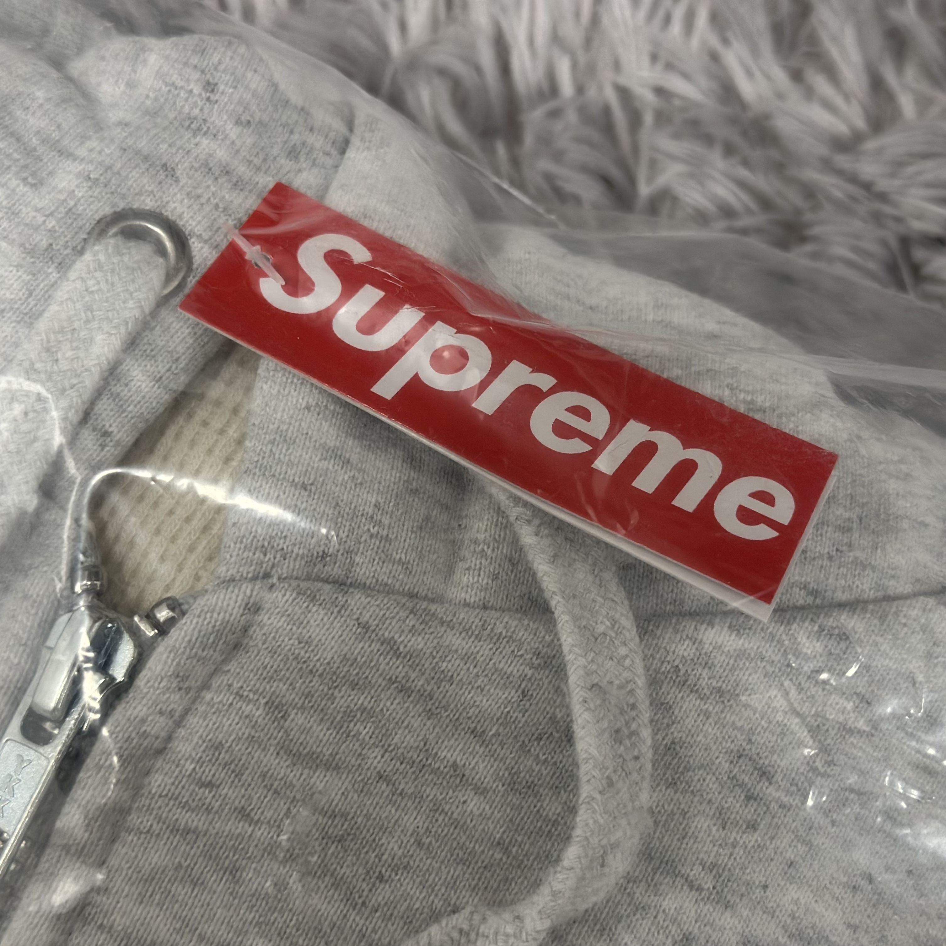 Supreme Arc Thermal Lined Zip Up Hooded Sweatshirt Ash Grey - 25FW 착용 스타일 - 4